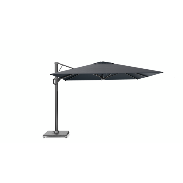 Hngeparasol Beaufort Premium 3,2 x 3,2 m med parasolfod og overtrk Faded Black