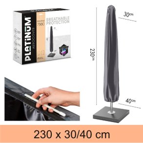 Parasolovertrk 230 cm med lftestang - Aerocover