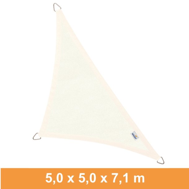 Coolfit solsejl 5,0 x 5,0 x 7,1 m Triangel 90 grader