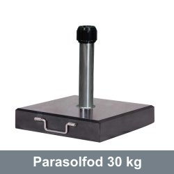 Parasol 2,5 m Riva - Markedsparasol med flip - med fod og overtrk