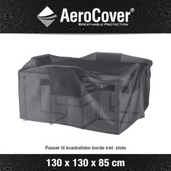 Overtrk til havebord 130 x 130 x 85 cm - Aerocover 