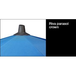 Parasol 2,5 m Riva - Markedsparasol med flip - med fod og overtrk