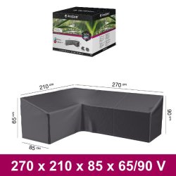 Overtrk til L formet loungest 270 x 210 x 85 x 65/90 cm Venstre